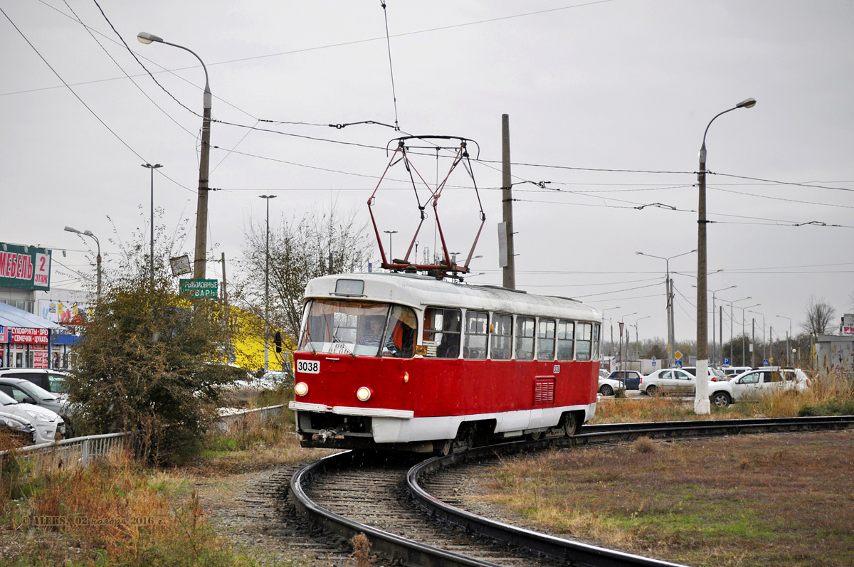 Волгоград, Tatra T3SU (двухдверная) № 3038
