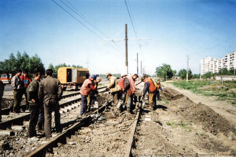 Omsk — Closed tram lines; Omsk — Historical photos; Omsk — Tram lines – Left bank of the Irtysh river / 10 route (dismantled)