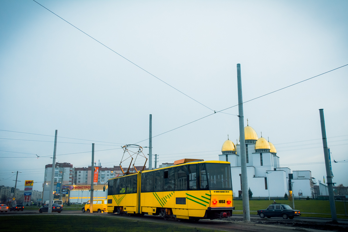 Львов, Tatra KT4SU № 1053; Львов — Строительство трамвайной линии в микрорайон «Сихов»