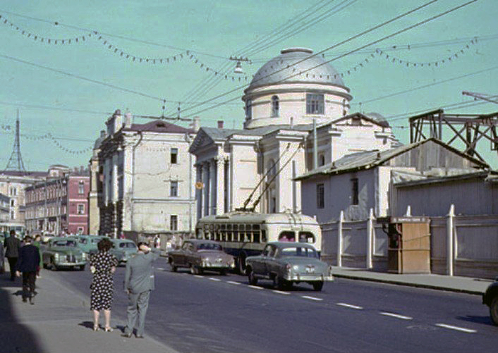 Москва — Исторические фотографии — Трамвай и Троллейбус (1946-1991); Москва — Троллейбусные линии: ЦАО