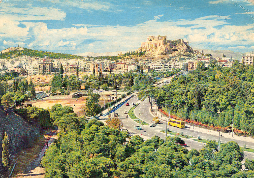 Atėnai — Trolleybuses — old photos