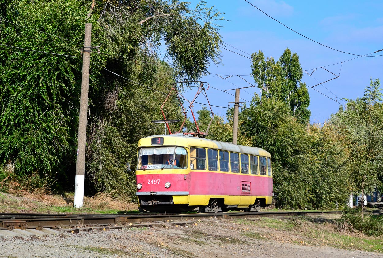 Волгоград, Tatra T3SU (двухдверная) № 2497