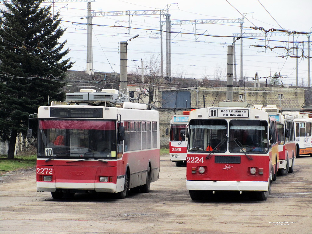 Saratow, Trolza-5275.05 “Optima” Nr. 2272; Saratow, ZiU-682G-016 (012) Nr. 2224