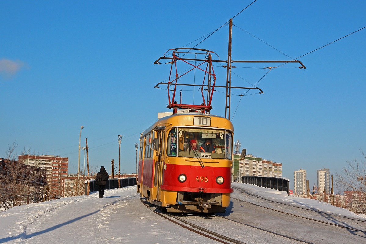 Yekaterinburg, Tatra T3SU (2-door) # 496