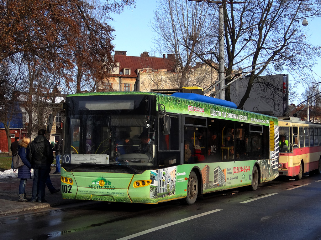Львів, ЛАЗ E183D1 № 102 Львів, ЛАЗ E183D1 № 102