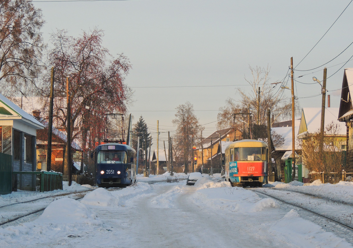 Ижевск, Tatra T3SU мод. Ижевск № 2051; Ижевск, Tatra T3SU (двухдверная) № 1127