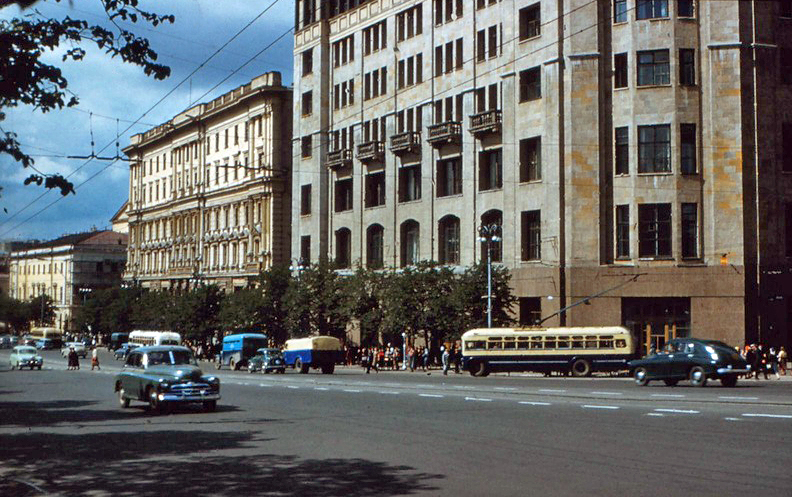 Москва — Исторические фотографии — Трамвай и Троллейбус (1946-1991); Москва — Троллейбусные линии: ЦАО