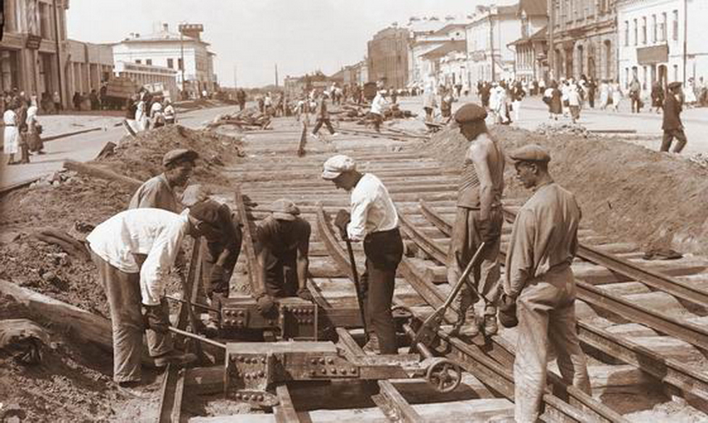 Иваново — Строительство трамвая (1934)