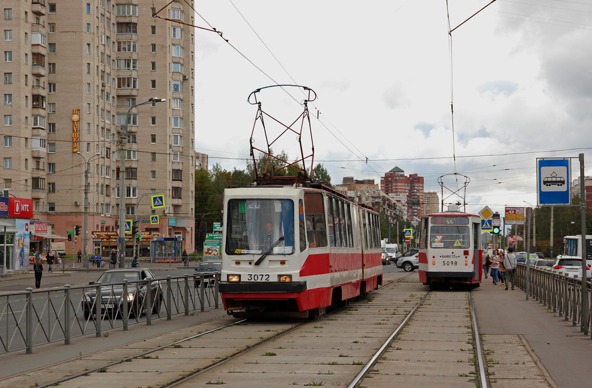 Saint-Petersburg, LVS-86K-M č. 3072; Saint-Petersburg, LVS-86K č. 5098