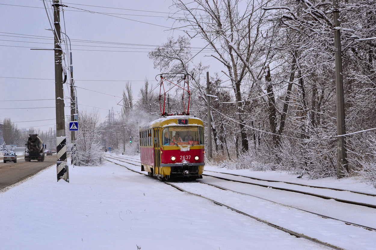Волгоград, Tatra T3SU (двухдверная) № 2637
