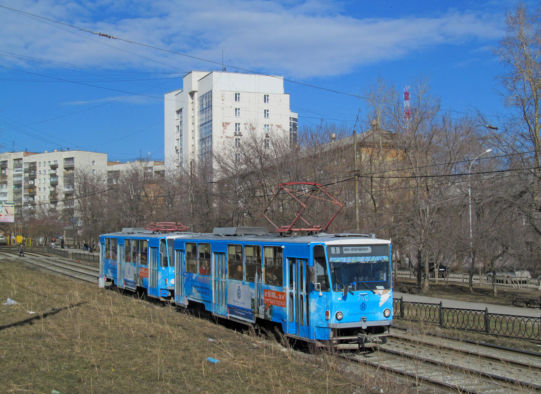 Екатеринбург, Tatra T6B5SU № 740
