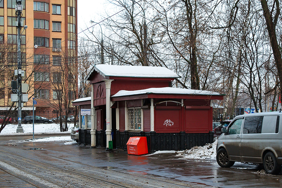 Москва — Остановочные павильоны, информационные объявления, элементы навигации; Москва — Трамвайные линии: САО