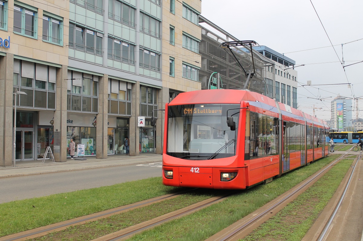 Хемниц, Bombardier 6NGT-LDZ № 412; Хемниц — Трамвайно-железнодорожная система «Хемницер Модель»