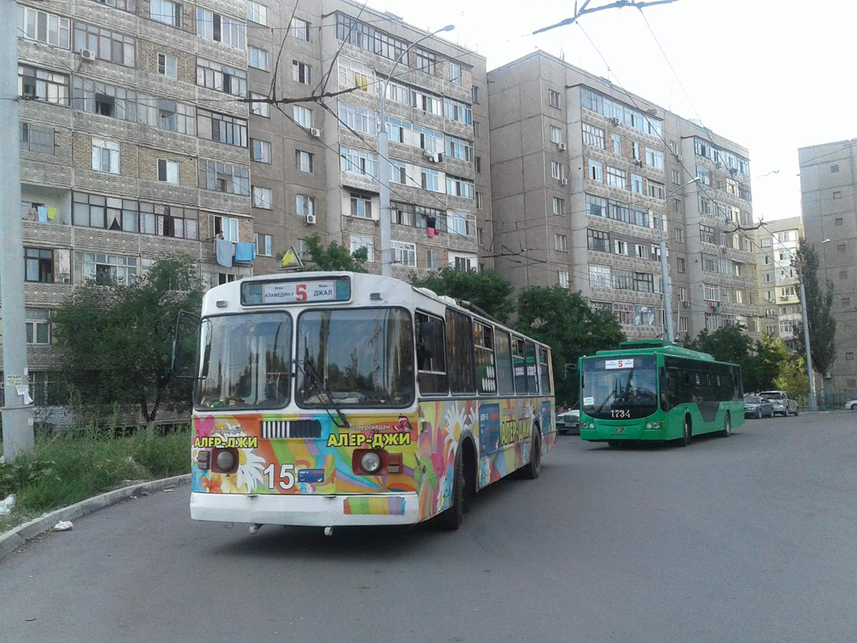 Бишкек, ЗиУ-682Г-018 [Г0Р] № 1522; Бишкек, ВМЗ-5298.01 «Авангард» № 1734