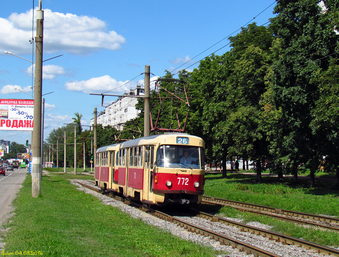 Харьков, Tatra T3SU № 772