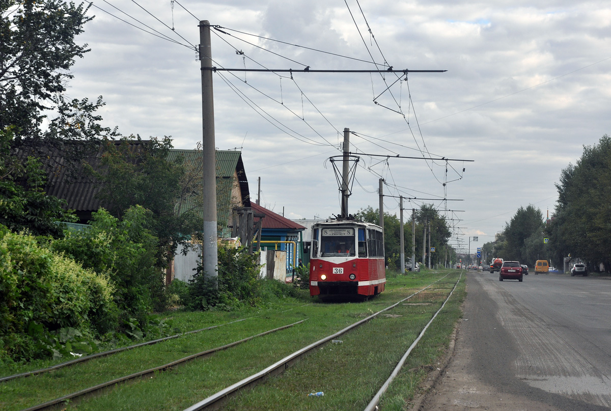Омск, 71-605 (КТМ-5М3) № 36; Омск — Трамвайные линии — Левый Берег Оми