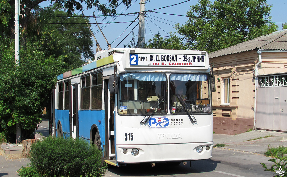 Ростов-на-Дону, ЗиУ-682Г-016.02 (с широкой 1-й дверью) № 315