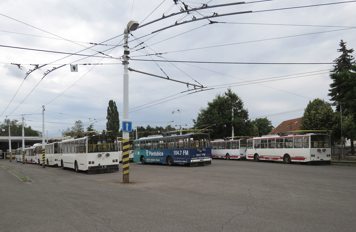Пардубице, Škoda 14TrM № 347; Пардубице, Škoda 14TrM № 343; Пардубице, Škoda 14TrM № 348