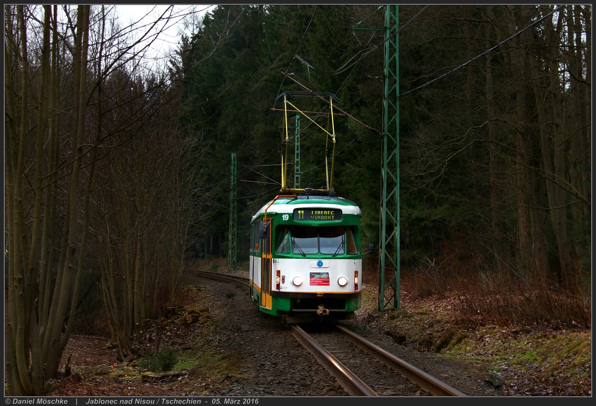 Liberec ― Jablonec nad Nisou, Tatra T2R # 19 Liberec ― Jablonec nad Nisou, Tatra T2R # 19