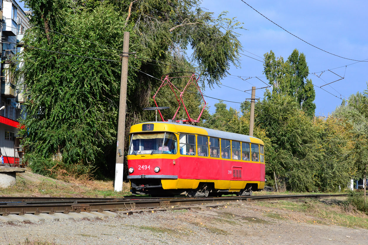 Волгоград, Tatra T3SU (двухдверная) № 2494
