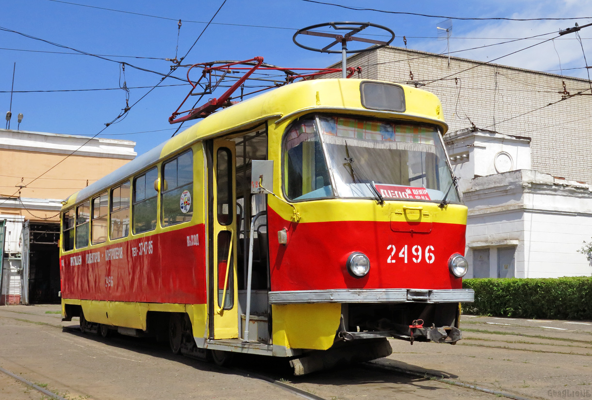 Волгоград, Tatra T3SU (двухдверная) № 2496