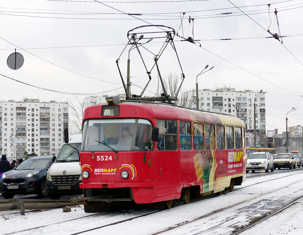 Киев, Tatra T3SU № 5524