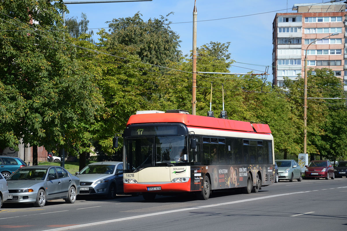 Вильнюс, Solaris Trollino II 15 AC № 1678; Вильнюс — Временные плановые изменения движения