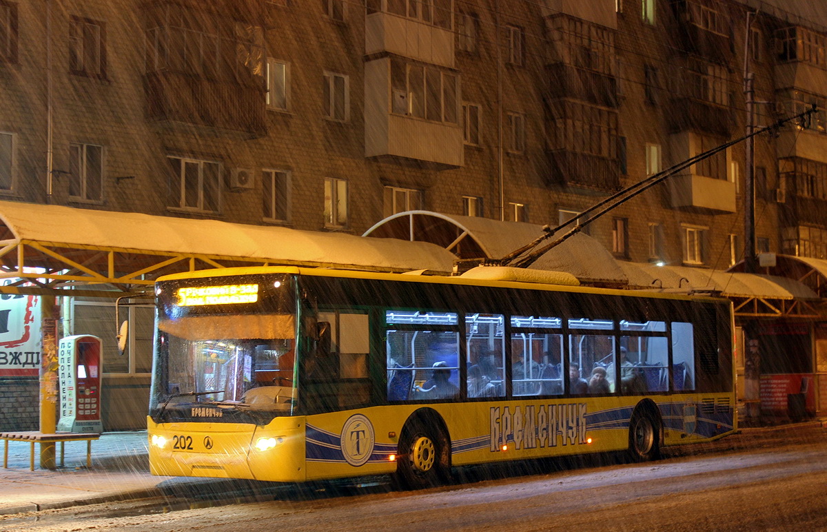 Кременчуг, ЛАЗ E183D1 № 202