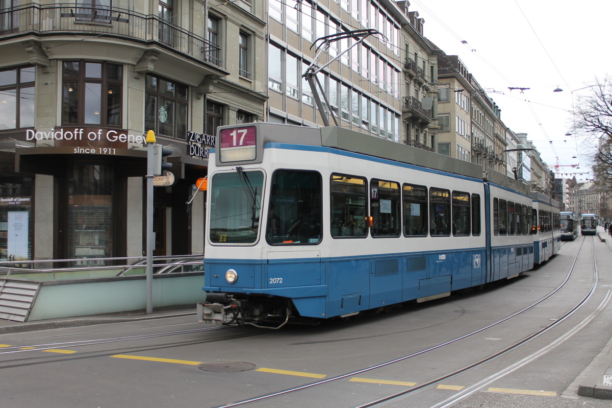 Zurich, SWP/SIG/BBC Be 4/6 "Tram 2000" № 2072
