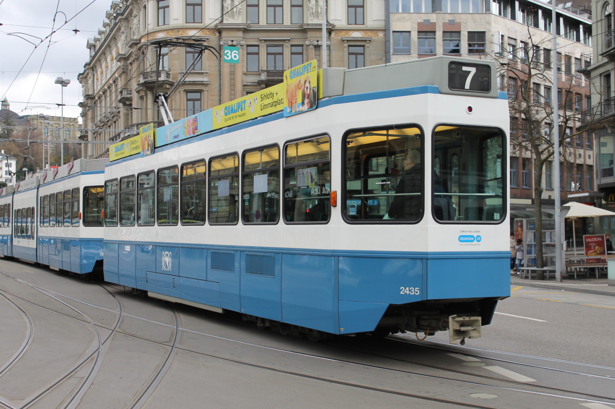 Цюрих, SWP/SIG/ABB Be 2/4 "Tram 2000 Pony" № 2435