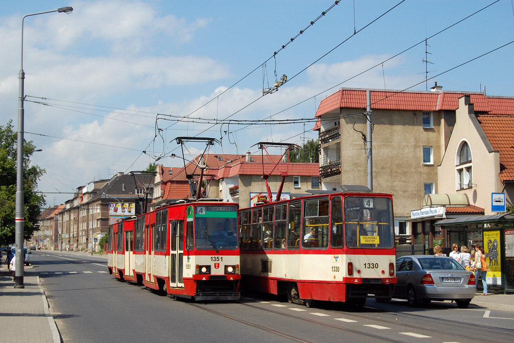 Гданьск, Konstal 105Na № 1351; Гданьск, Konstal 105Na № 1330
