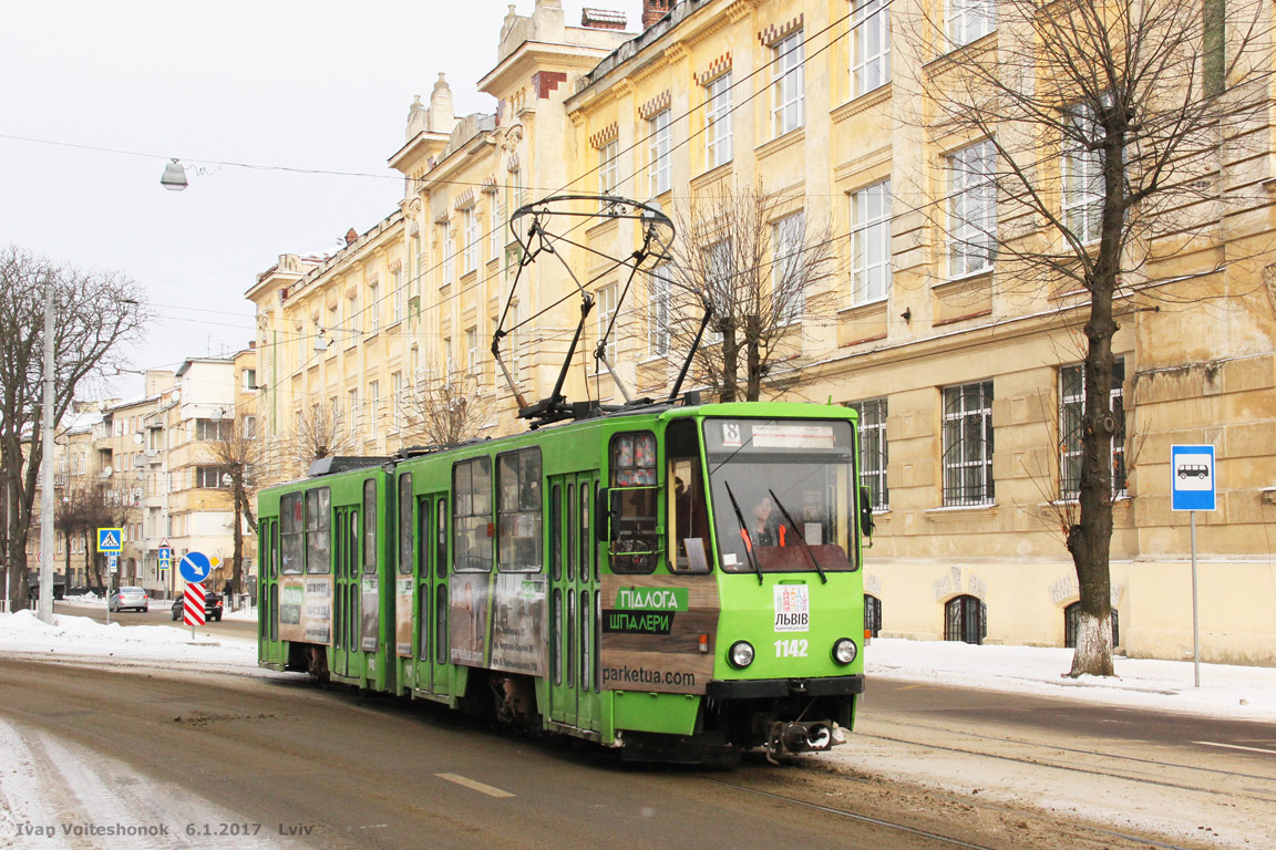 Львов, Tatra KT4SU № 1142