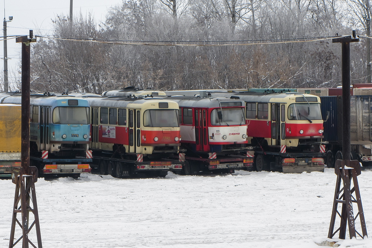 Братислава, Tatra T3SUCS № 7774; Братислава, Tatra T3SUCS № 7742; Оломоуц, Tatra T3SUCS № 177; Братислава, Tatra T3SUCS № 7833; Харьков — Разные фотографии