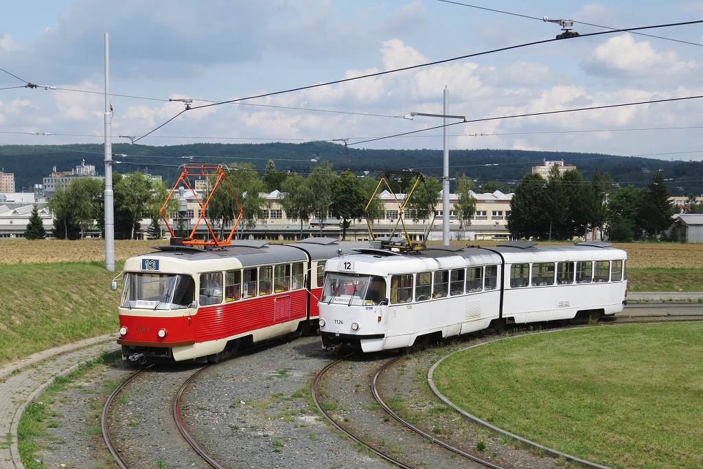 Брно, Tatra K2YU № 1123; Брно, Tatra K2YU № 1126