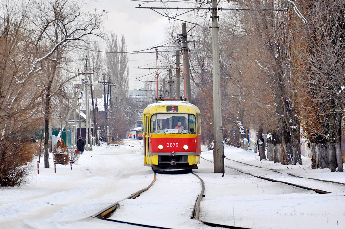 Волгоград, Tatra T3SU (двухдверная) № 2676