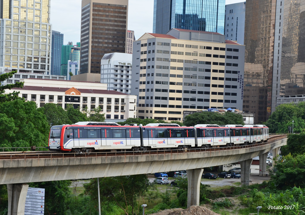 Kuala Lumpur, CSR Zhuzhou AMGLRV # 3036; Kuala Lumpur — Line 3/4 — LRT (Ampang / Sri Petaling Line)