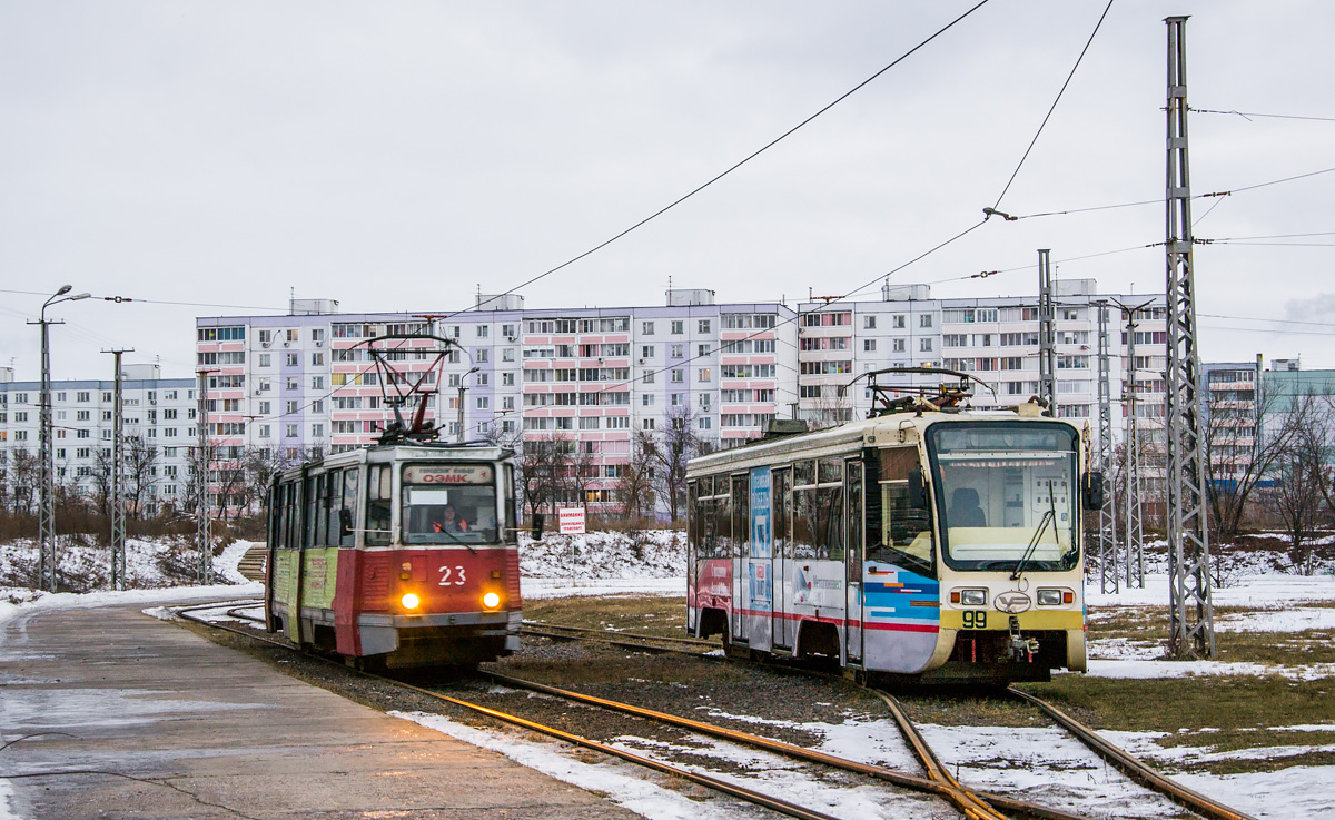Stary Oskol, 71-605 (KTM-5M3) № 23; Stary Oskol, 71-619K № 99; Stary Oskol — Terminal stations