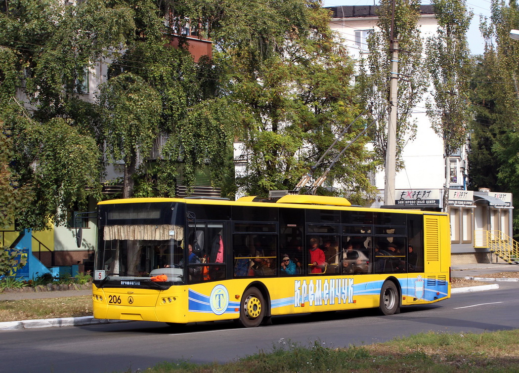 Кременчуг, ЛАЗ E183D1 № 206
