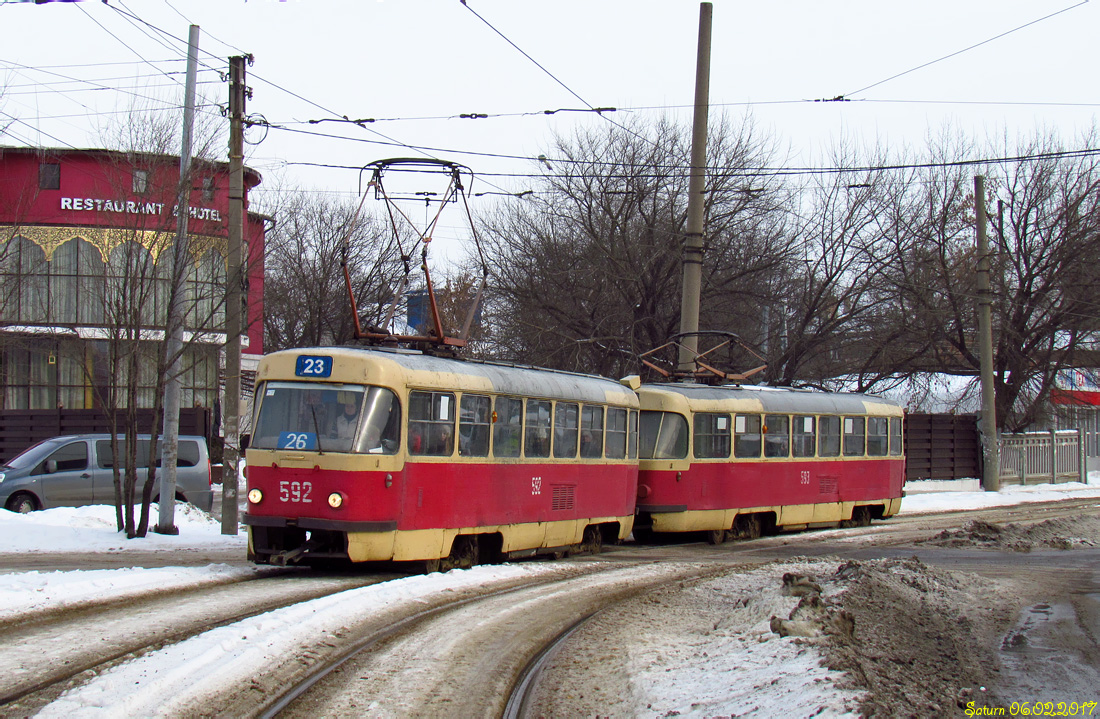 Харьков, Tatra T3SU № 592