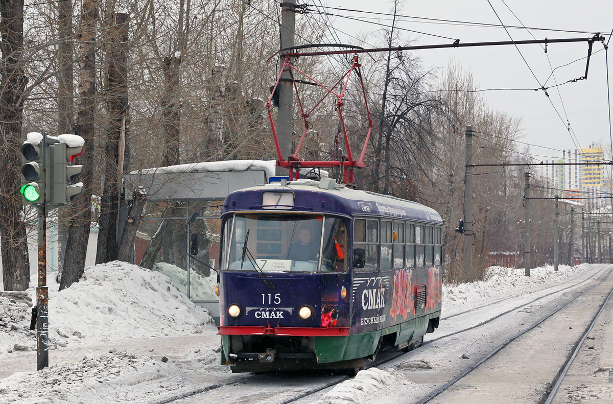 Екатеринбург, Tatra T3SU (двухдверная) № 115