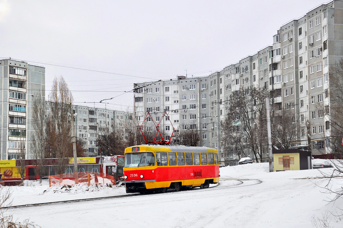 Волгоград, Tatra T3SU (двухдверная) № 2596