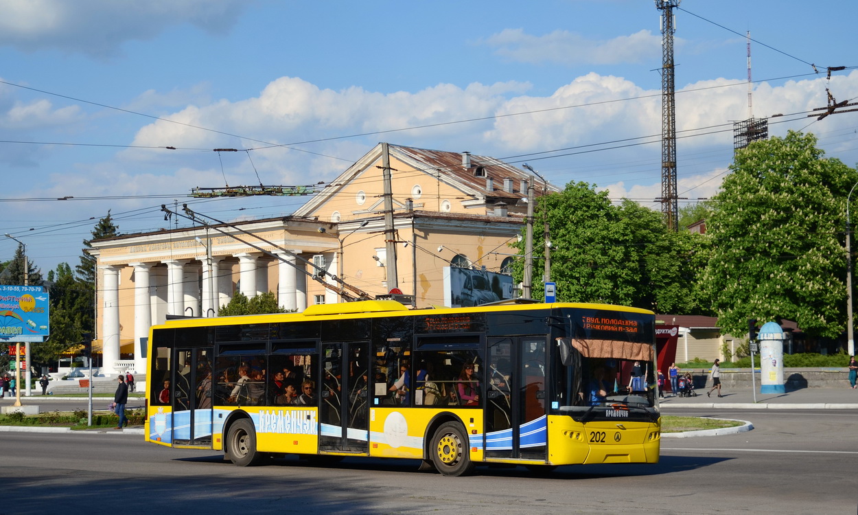 Кременчуг, ЛАЗ E183D1 № 202