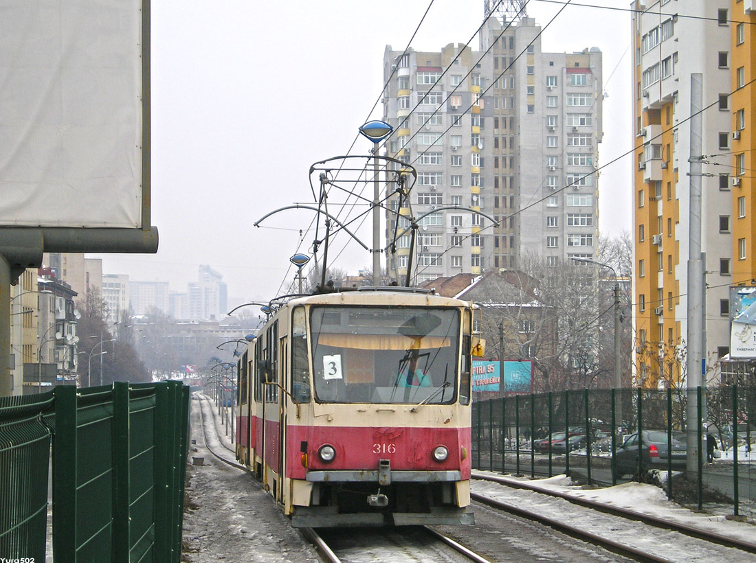 Киев, Tatra T6B5SU № 316