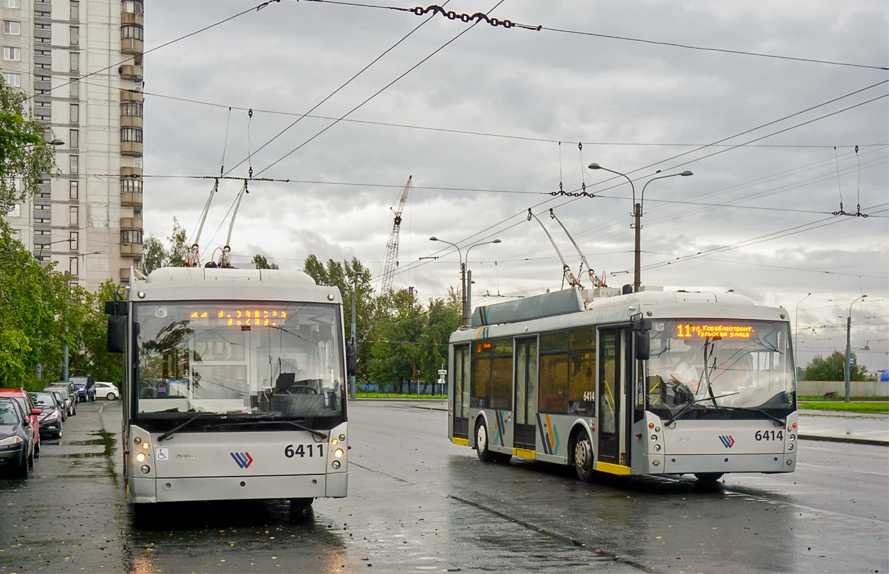 Szentpétervár, Trolza-5265.00 “Megapolis” — 6411; Szentpétervár, Trolza-5265.00 “Megapolis” — 6414