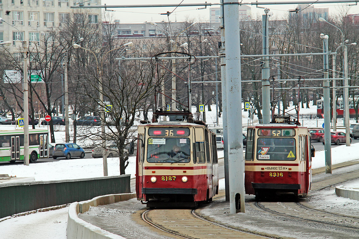 Санкт-Петербург, ЛВС-86К № 8187; Санкт-Петербург, ЛВС-86К № 8216 Санкт-Петербург, ЛВС-86К № 8187; Санкт-Петербург, ЛВС-86К № 8216
