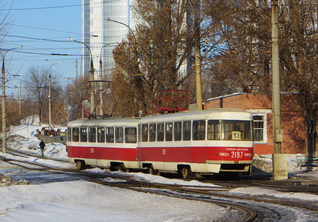 Самара, Tatra T3SU (двухдверная) № 2197; Самара — Конечные станции и кольца (трамвай)