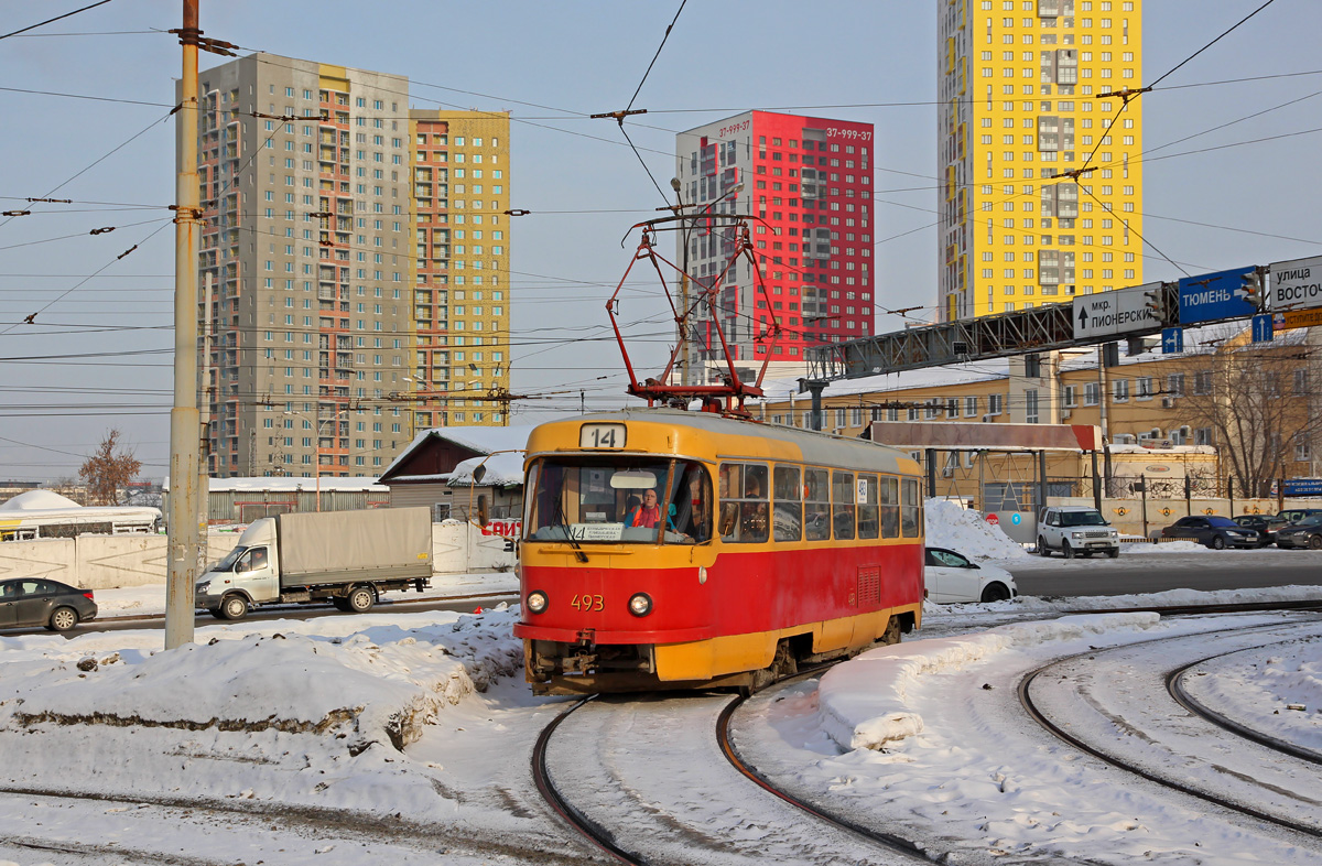 Екатеринбург, Tatra T3SU (двухдверная) № 493