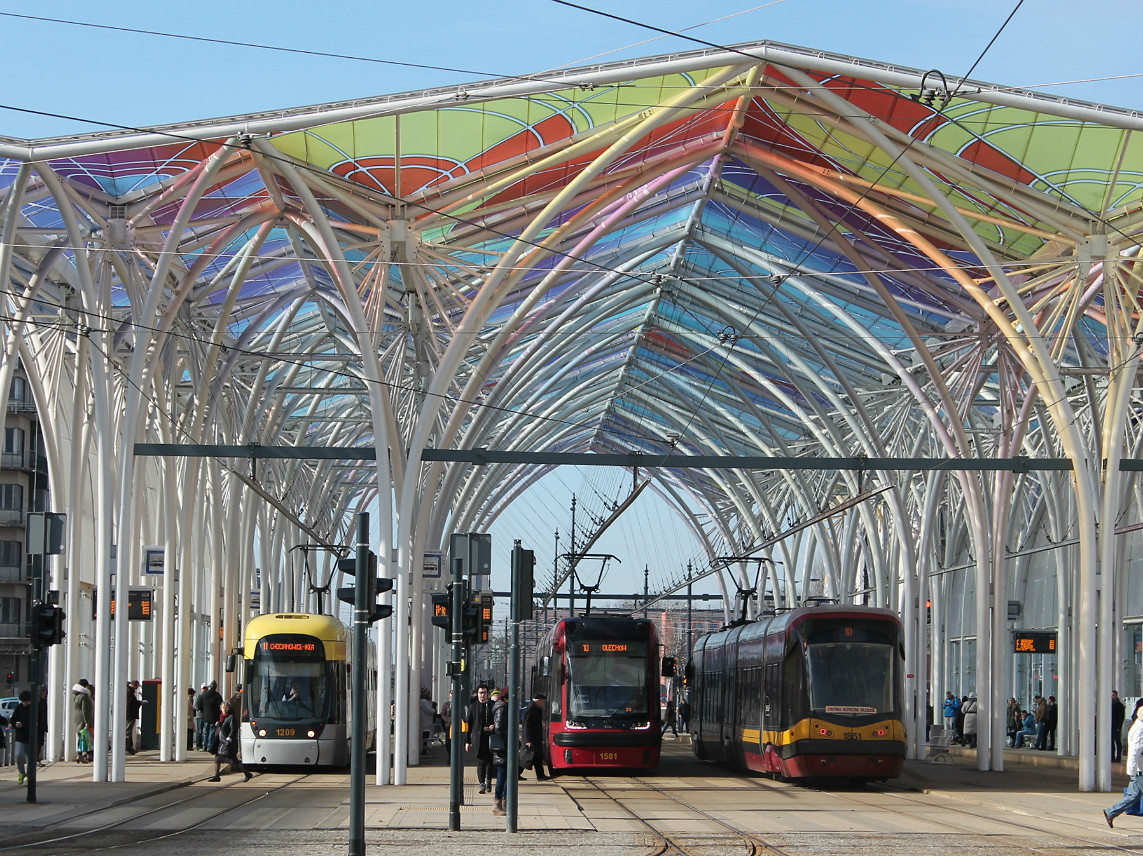 Лодзь, Bombardier Cityrunner № 1209; Лодзь, PESA Swing 122NaL № 1581; Лодзь, PESA Tramicus 122N № 1851