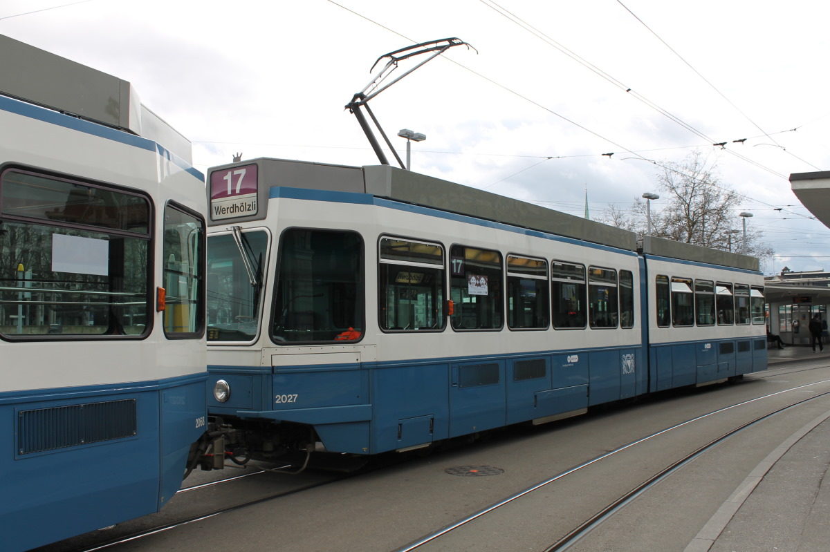 Zurich, SWS/SWP/BBC Be 4/6 "Tram 2000" Br. 2027 Zurich, SWS/SWP/BBC Be 4/6 "Tram 2000" Br. 2027