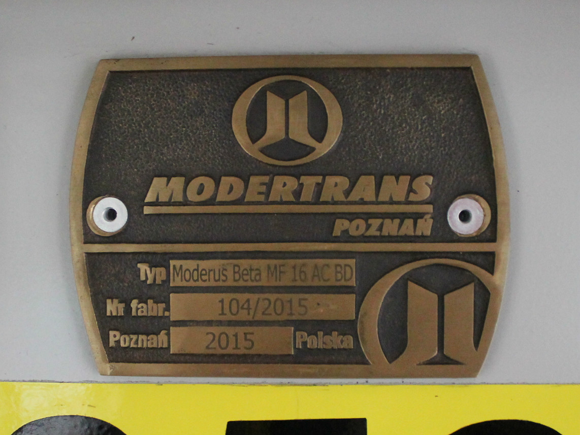 Metropolis GZM, Modertrans Moderus Beta MF 16 AC BD Br. 852